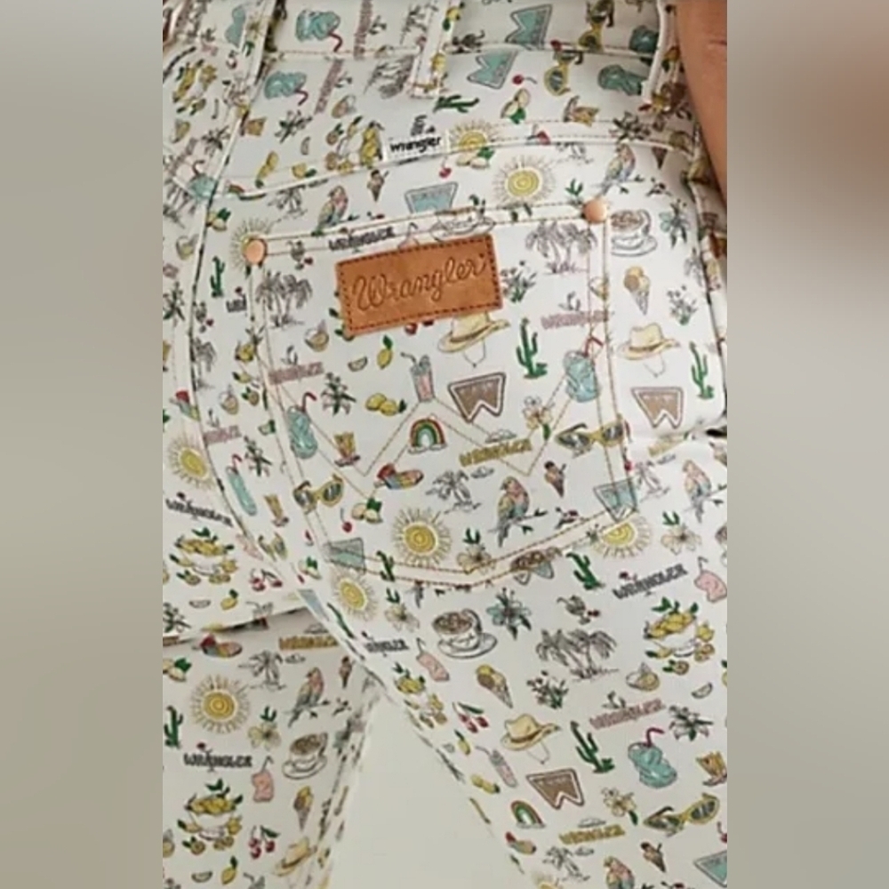 NWT Free People X Wrangler Life's Lemons High Rise Kick Flare Wrocks 672 - Picture 5 of 6